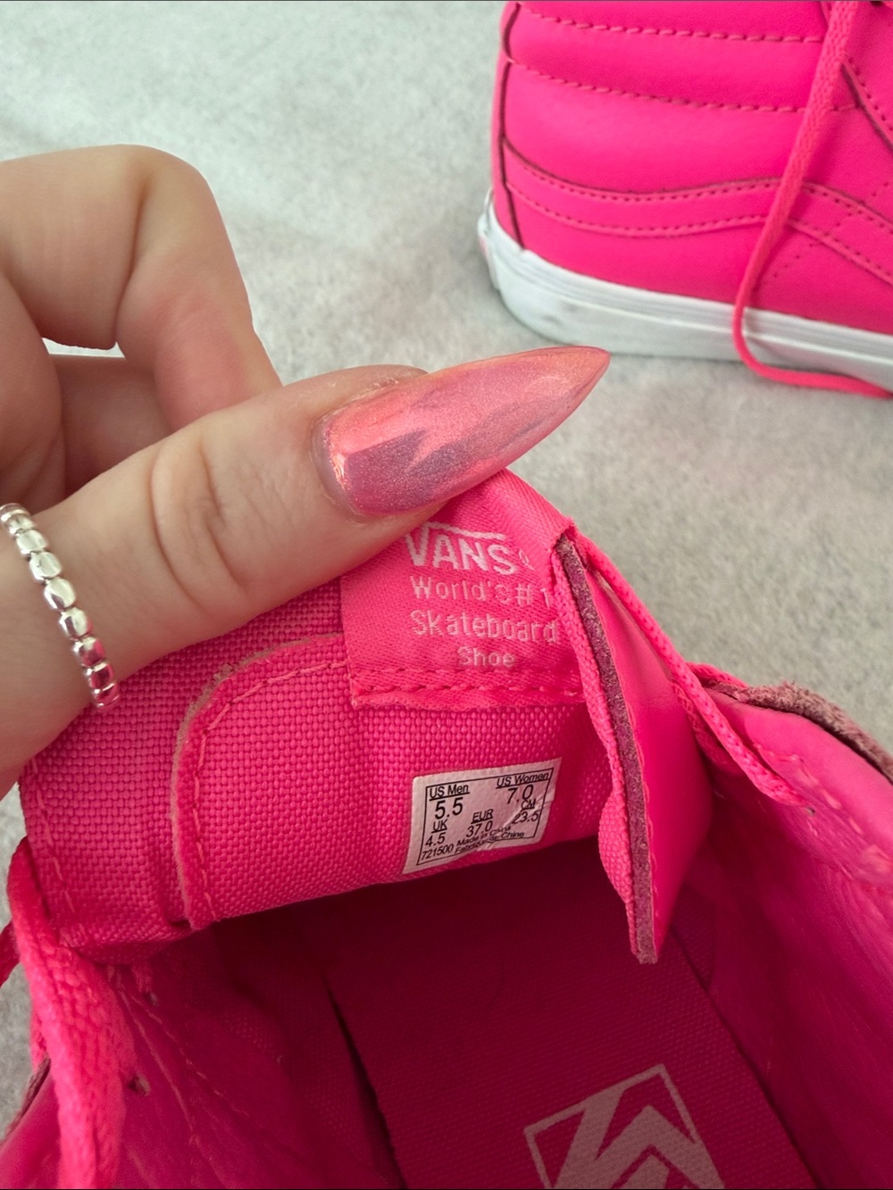 Vans Hot Pink High-Tops - Picture 6 of 6